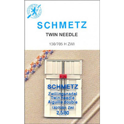 SCHMETZ TWIN NEEDLE SZ 2.5/ 80 1 PK SOLD BY THE PACK CARDED