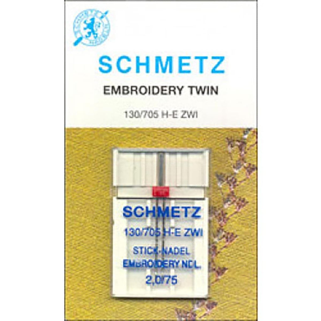 SCHMETZ TWIN EMBROIDERY 2.0/75 NEEDLE