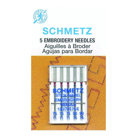 EMBROIDERY NEEDLE 5 PACK ASSORTED SIZE (A) CARDED