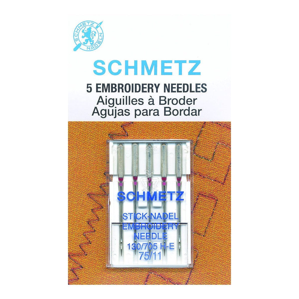 EMBROIDERY NEEDLE 5 PK SZ 75 SOLD BY THE PK CARDED SCHMETZ