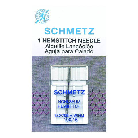 SCHMETZ HEMSTITCH WING SZ 100 1PK SOLD BY THE CARD NEEDLE