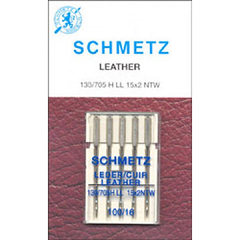 SCHMETZ LEATHER NEEDLE 5 PACK SOLD BY THE PACK CARDED SZ 100
