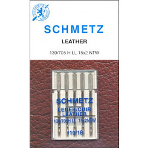 SCHMETZ LEATHER NEEDLE 5 PACK SOLD BY THE PACK CARDED SZ 110