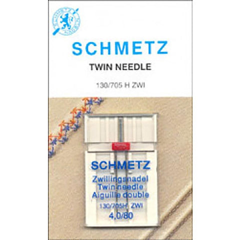 SCHMETZ TWIN NEEDLE 4.0/80 CARDED 1PK NEEDLE