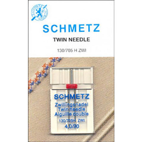 SCHMETZ TWIN NEEDLE 4.0/90 CARDED 1PK NEEDLE