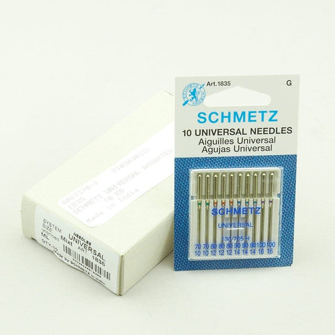 SCHMETZ UNIVERSAL ASSORTED 10 TO A PACK CARDED