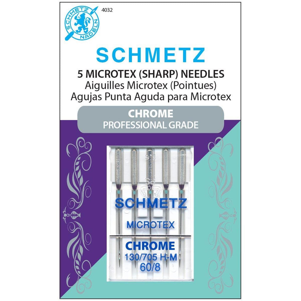 CHROME MICROTEX NEEDLE 60/8 SCHMETZ