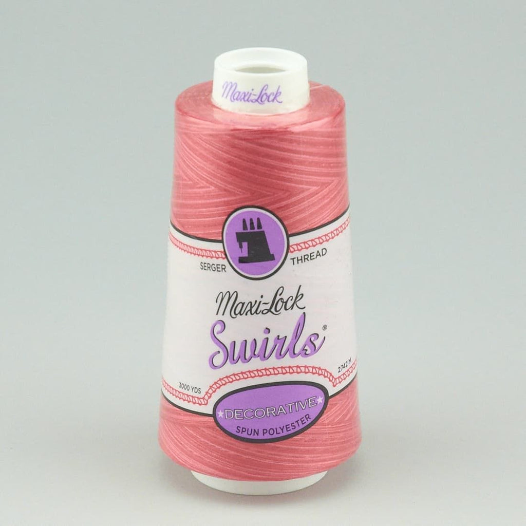 Maxi Lock Swirls Watermelon Sorbet Variegated 3000 Yd Cone
