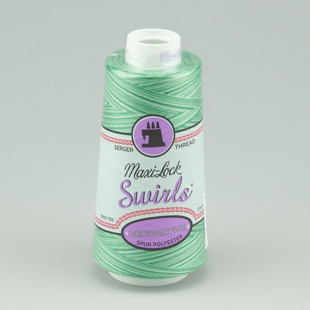Maxi Lock Swirls Mint Julep Variegated 3000 Yd Cone