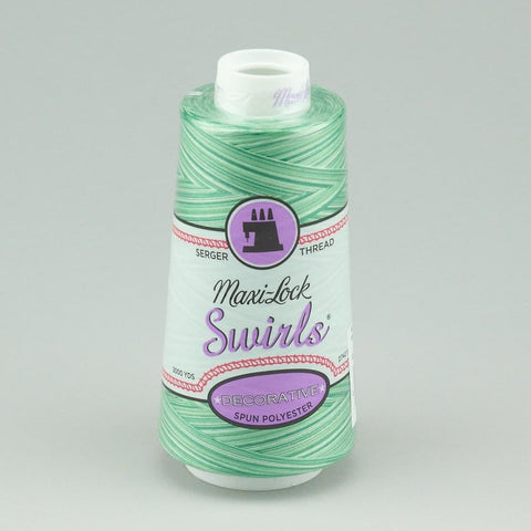 Maxi Lock Swirls Mint Julep Variegated 3000 Yd Cone