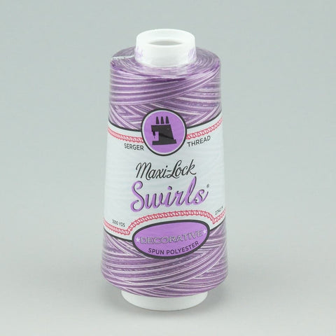 Maxi Lock Swirls Purple Berry Wave Variegated 3000 Yd Cone