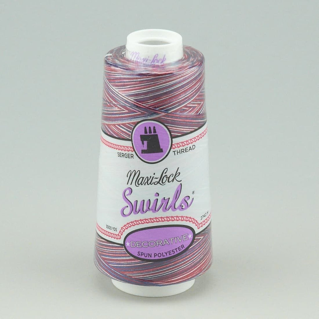 Maxi Lock Swirls Rocket Pop Variegated 3000 Yd Cone