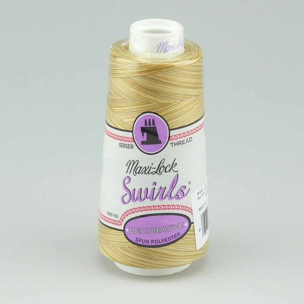 Maxi Lock Swirls Butter Toffee Variegated 3000 Yd Cone