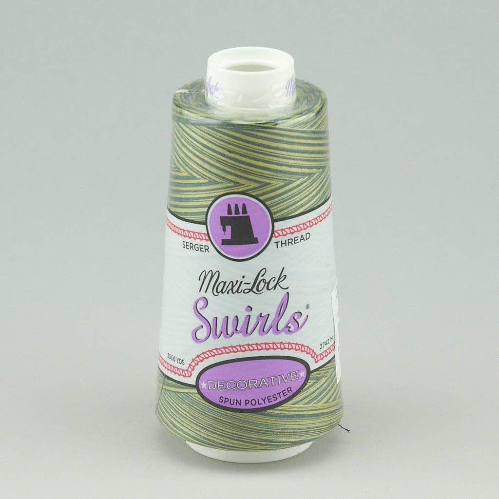 Maxi Lock Swirls Foresty Mint Variegated 3000 Yd Cone