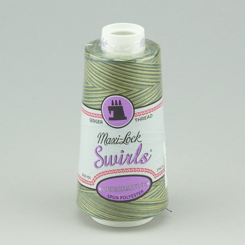 Maxi Lock Swirls Foresty Mint Variegated 3000 Yd Cone