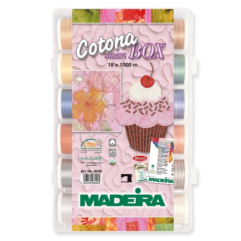 Madeira Cotona No. 50 Smartbox- 18 Spool 1100yd/1000m Spools