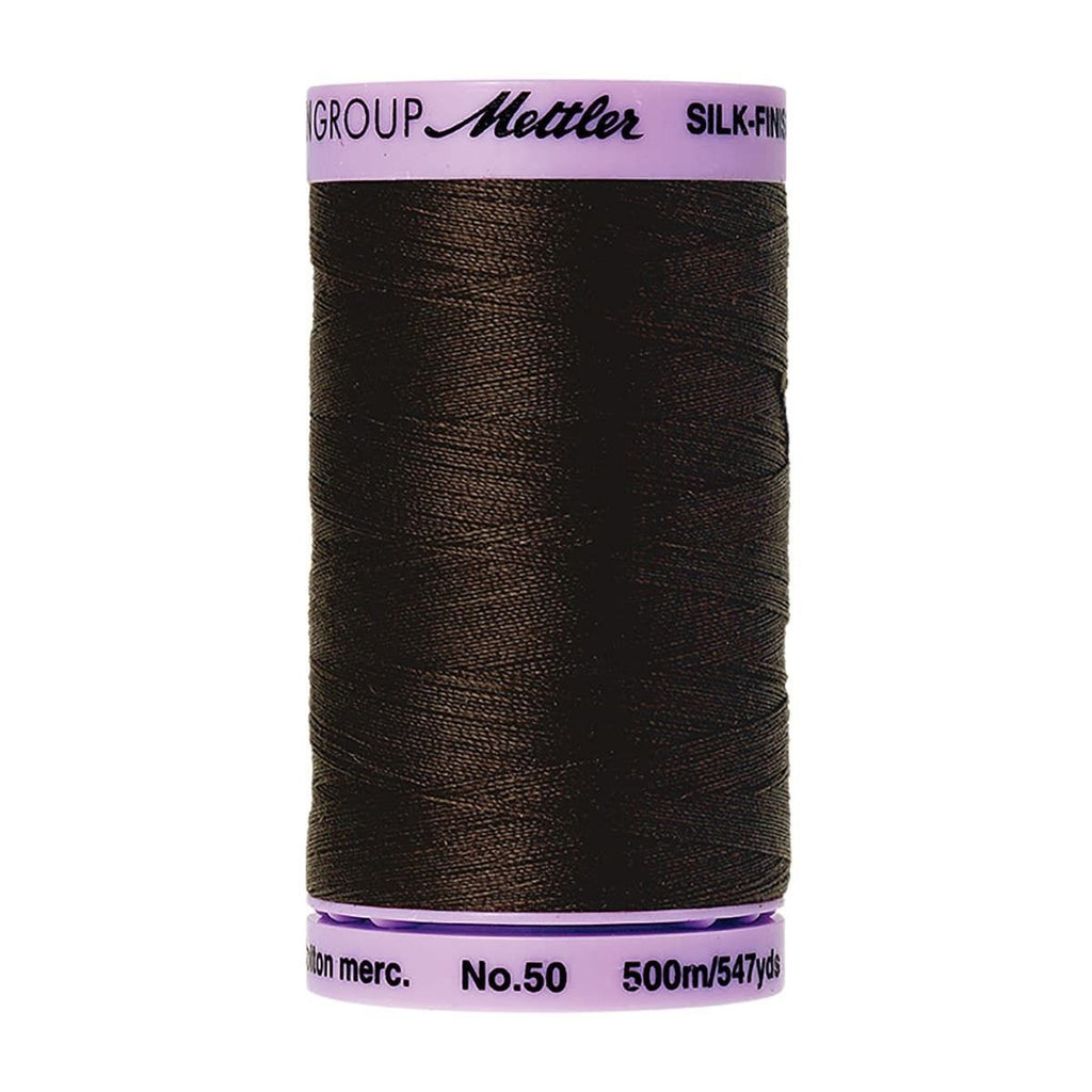 Mettler Silk Finish Cotton-Dark Brown 50 WT 5 Spools Per Box