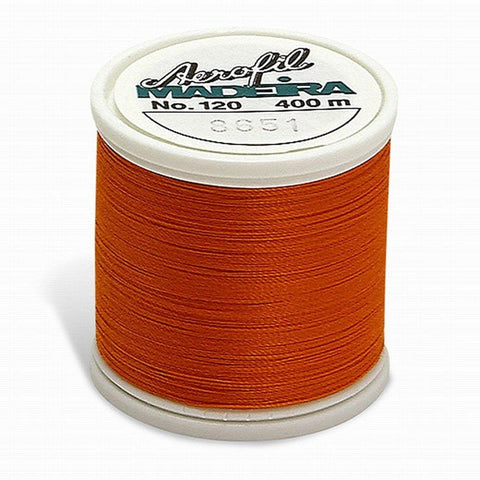 AEROFIL NO. 120 PUMPKIN 440YD/400M MADEIRA THREAD PUMPKIN