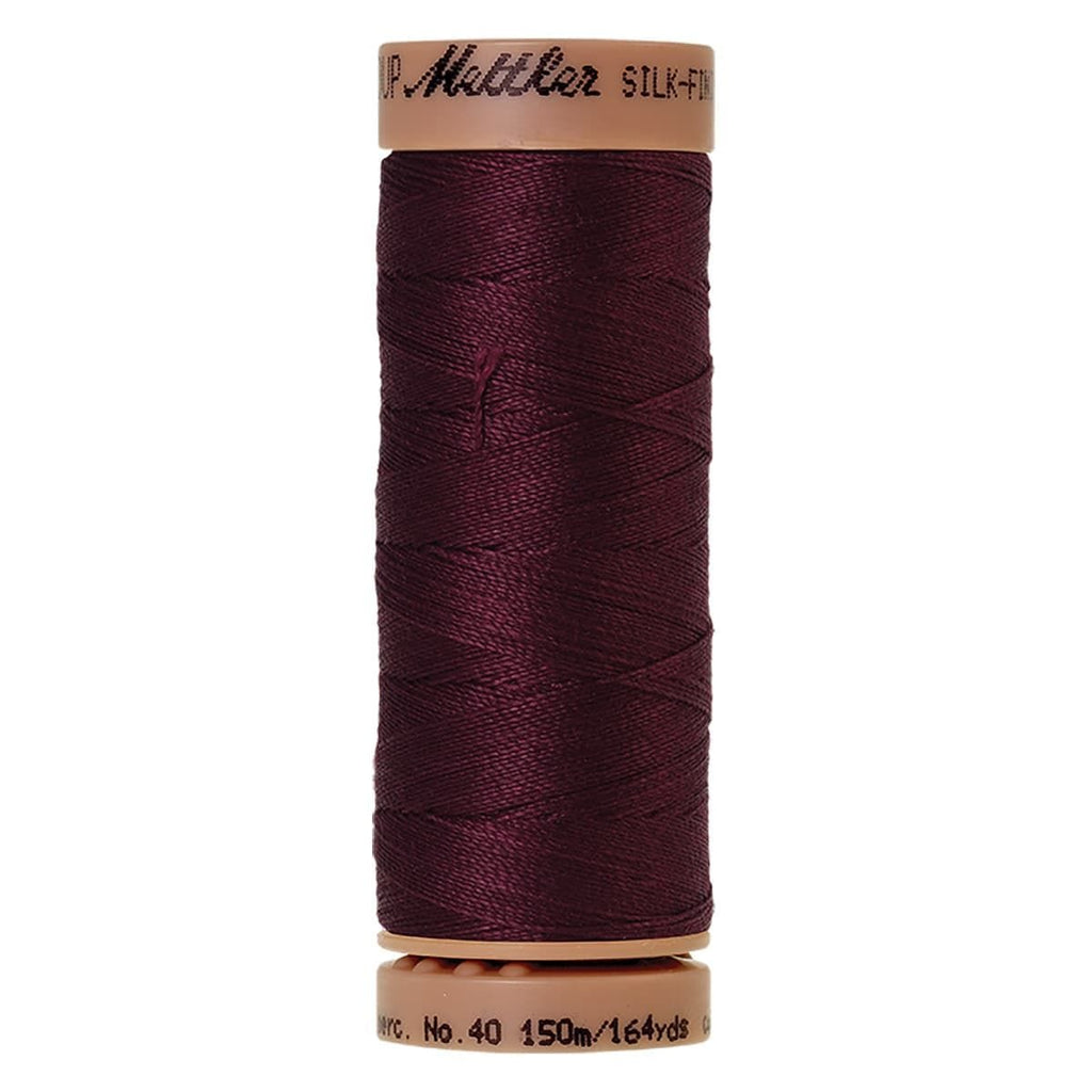 Mettler Silk-Finish Cotton Thread Bordeaux 164yd 40wt 5 Spools Per Box