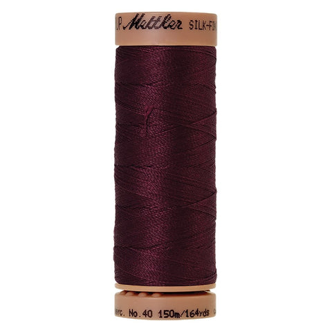 Mettler Silk-Finish Cotton Thread Bordeaux 164yd 40wt 5 Spools Per Box