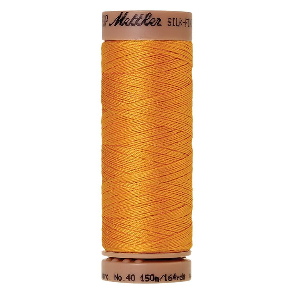 Mettler Silk-Finish Cotton Thread Marigold 164yd 40wt 5 Spools Per Box