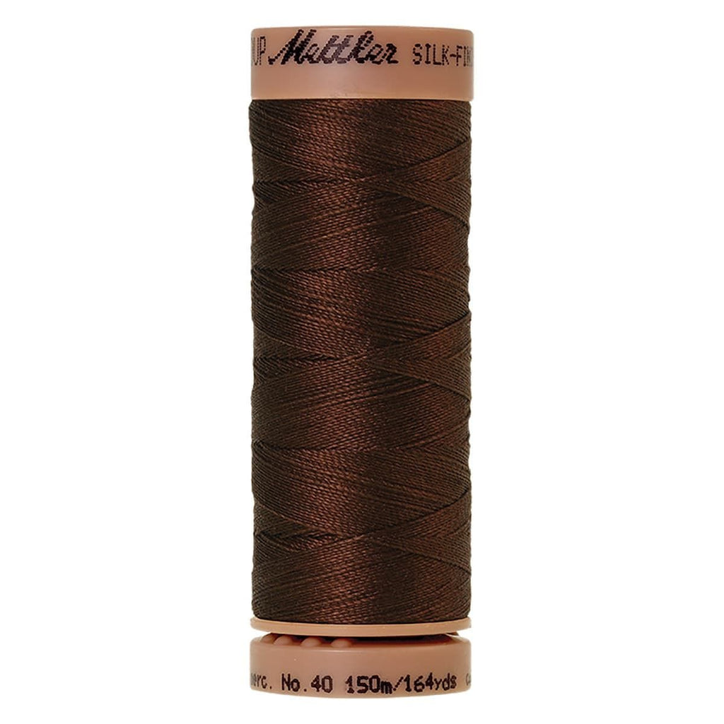 Mettler Silk-Finish Cotton Thread Friar Brown 164yd 40wt 5 Spools Per Box