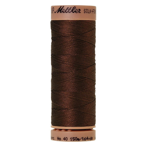 Mettler Silk-Finish Cotton Thread Friar Brown 164yd 40wt 5 Spools Per Box
