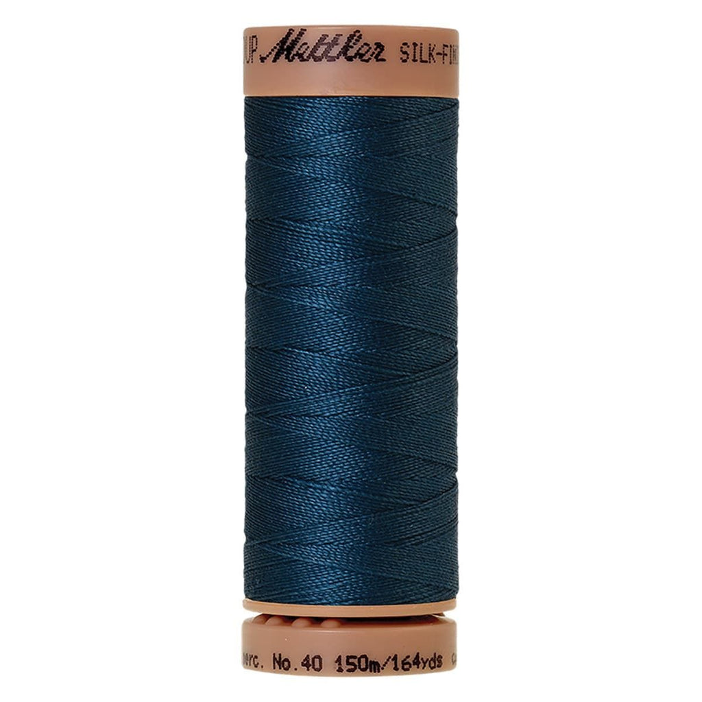 Mettler Silk-Finish Cotton Thread Tartan Blue 164yd 40wt 5 Spools Per Box