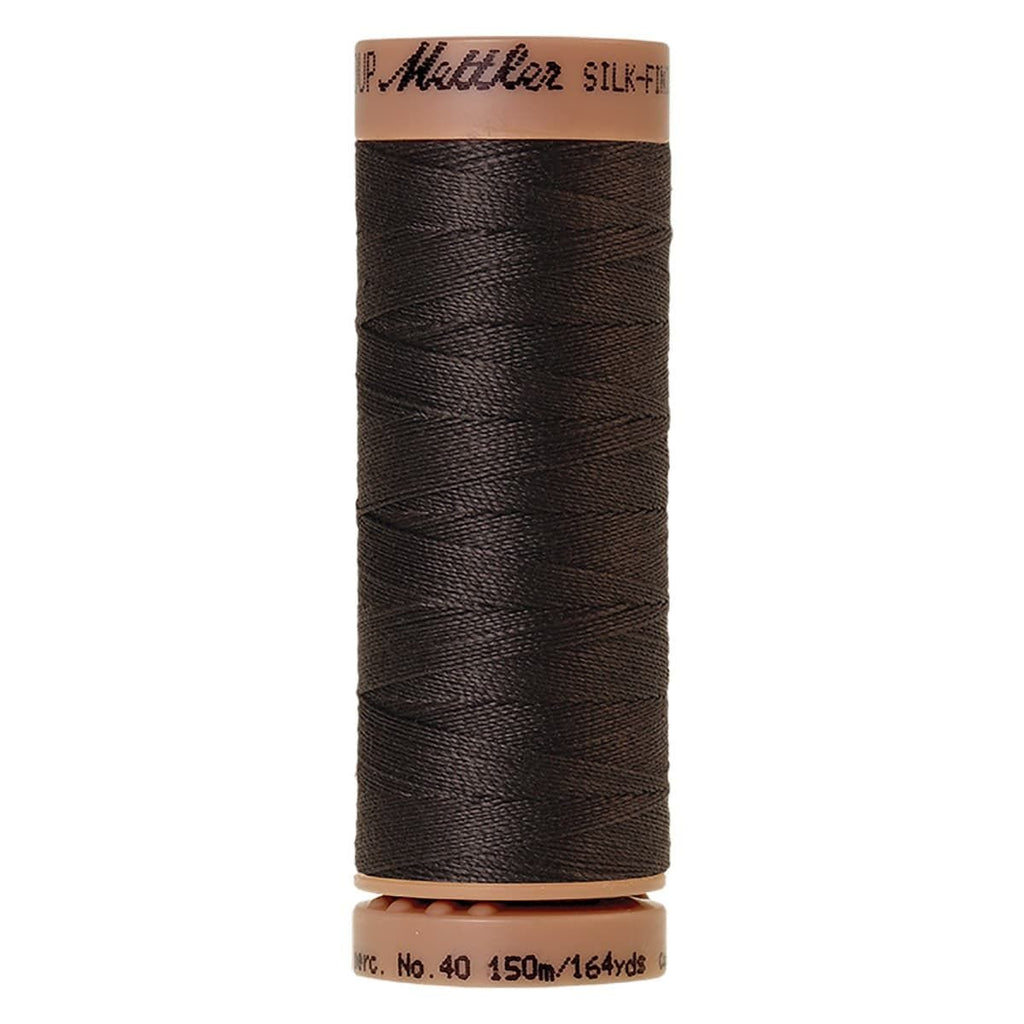 Mettler Silk-Finish Cotton Thread Charcoal 164yd 40wt 5 Spools Per Box