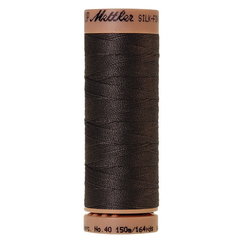 Mettler Silk-Finish Cotton Thread Charcoal 164yd 40wt 5 Spools Per Box