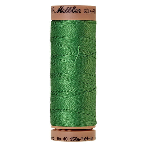 Mettler Silk-Finish Cotton Thread Vibrant Green 164yd 40wt 5 Spools Per Box