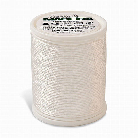 DECORA NO. 6 SNOW WHITE 110YD/100M MADEIRA THREAD RAYON