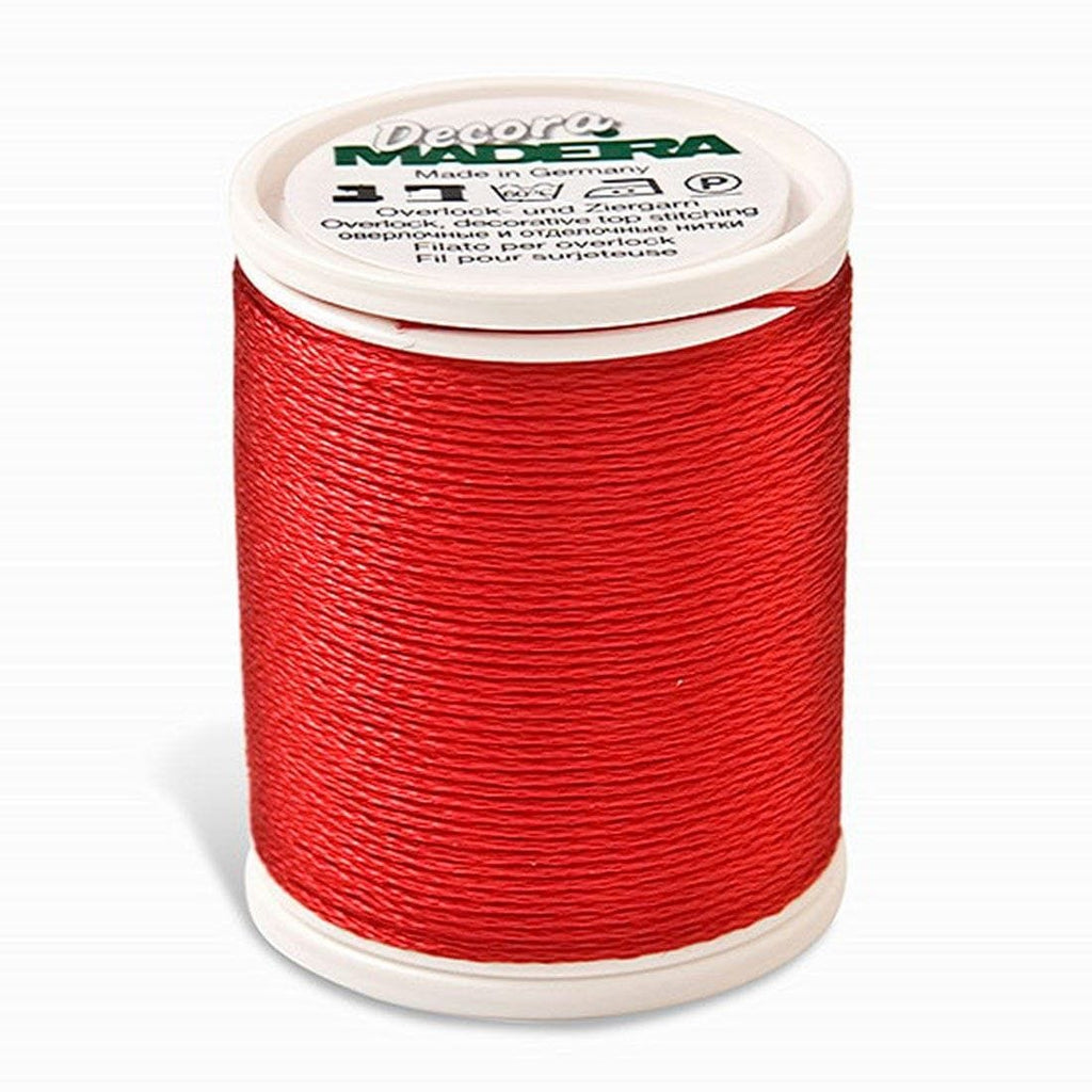 DECORA NO. 6 RASPBERRY RED 110YD/100M MADEIRA THREAD RAYON