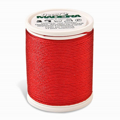 DECORA NO. 6 RASPBERRY RED 110YD/100M MADEIRA THREAD RAYON
