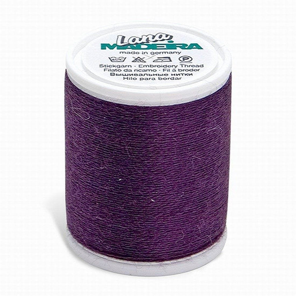 LANA NO. 12 DARK PURPLE 220YD/200M MADEIRA THREAD WOOL ACRYLIC