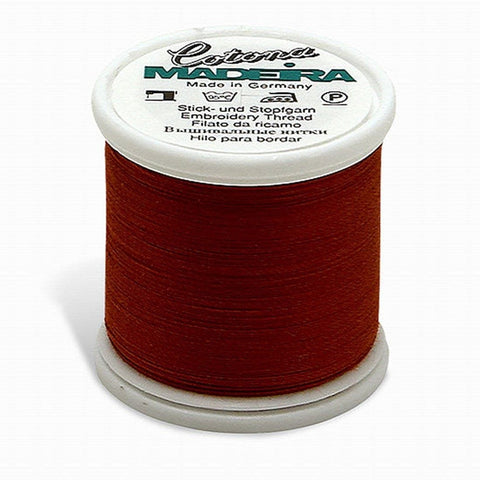 COTONA NO. 30 DARK BURNT ORANGE MADEIRA THREAD 220YD/200M