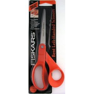 8" BENT SCISSORS, RED