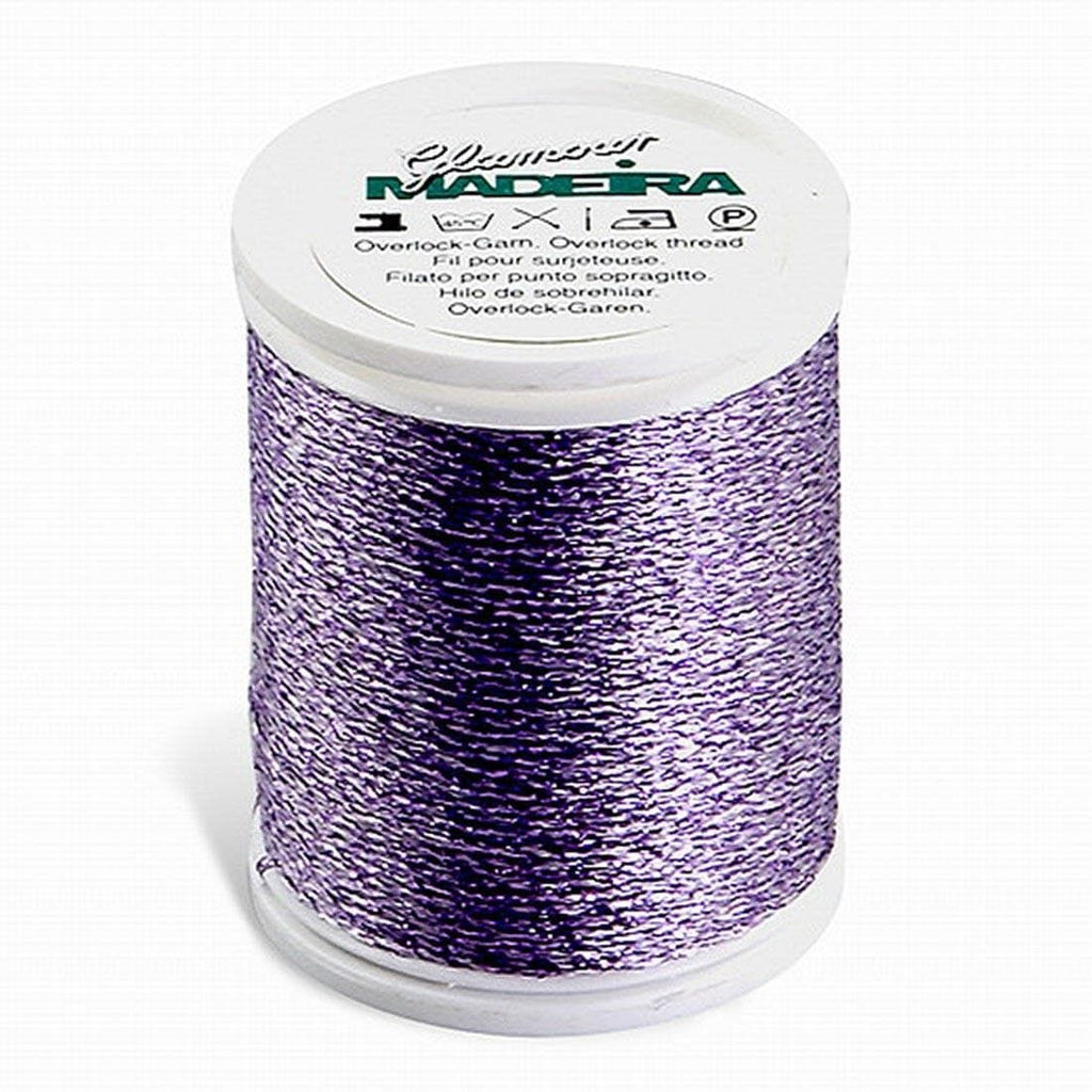 GLAMOUR NO. 8 110YD/100M MADEIRA THREAD PURPLE-WHITE
