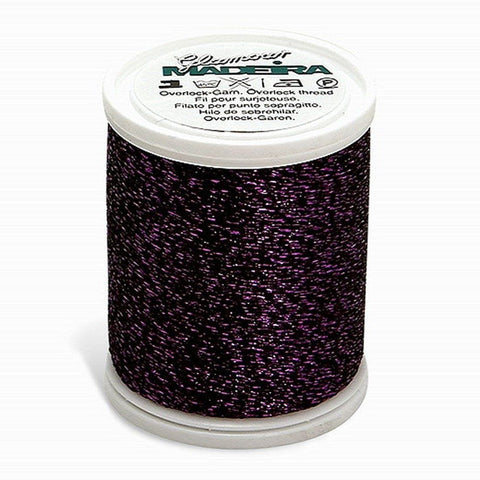 GLAMOUR NO. 8 110YD/100M MADEIRA THREAD PURPLE/BLACK