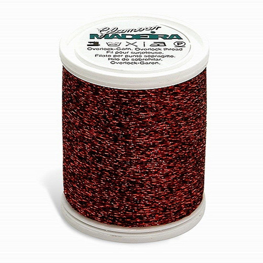 GLAMOUR NO. 8 110YD/100M MADEIRA THREAD RED/BLACK