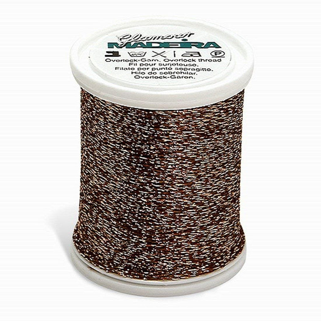GLAMOUR NO. 8 100M/110 YD MADEIRA THREAD COPPER/BLACK