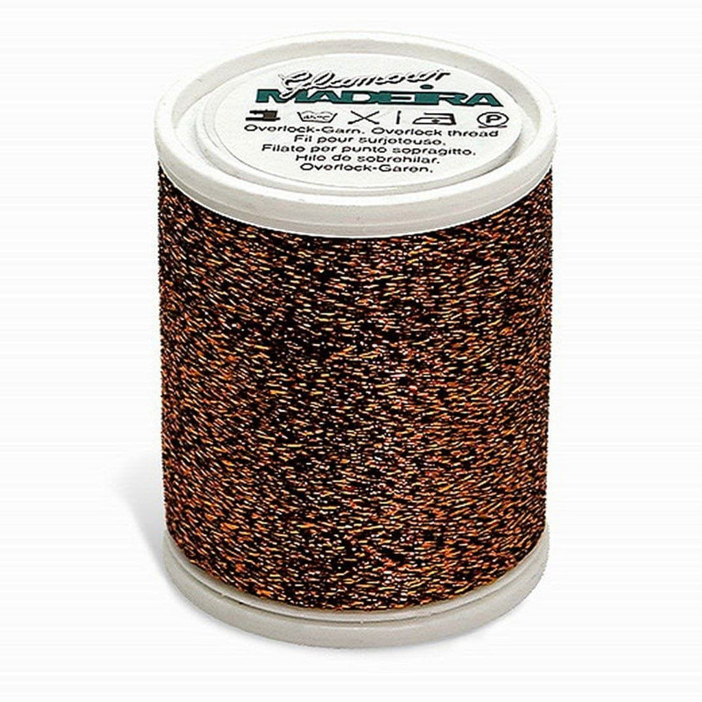 GLAMOUR NO. 8 110YD/100M MADEIRA THREAD COPPER/BLACK