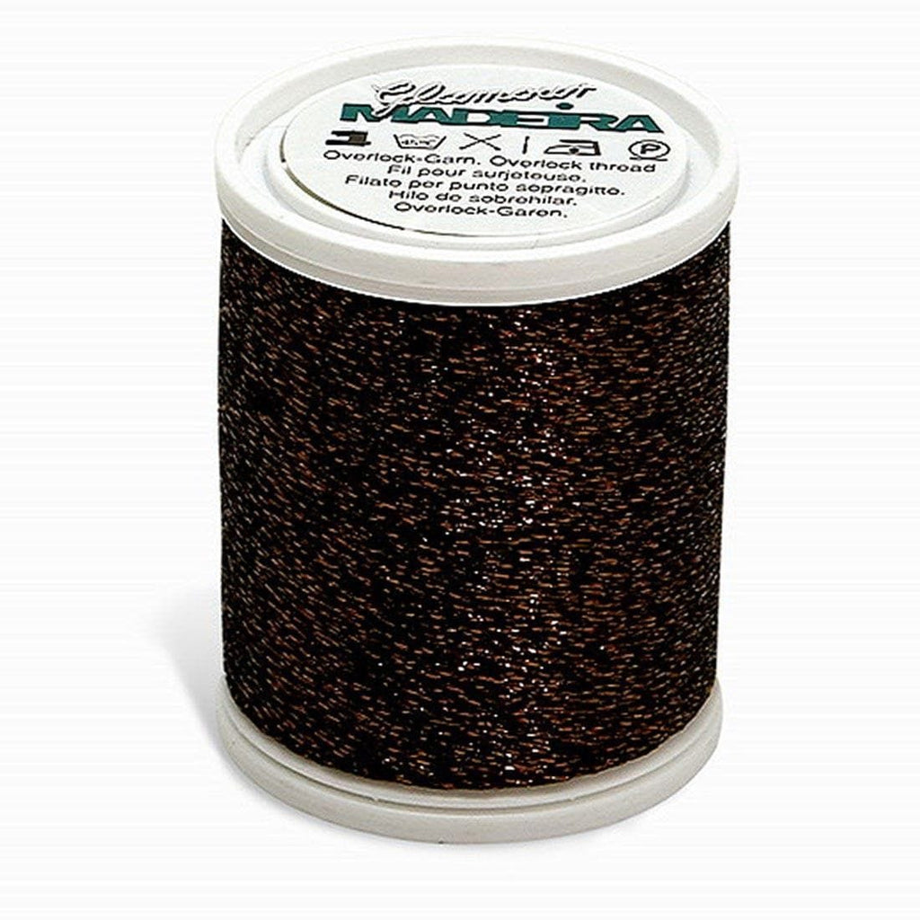 GLAMOUR NO. 8 110YD/100M MADEIRA THREAD BLACK/BROWN