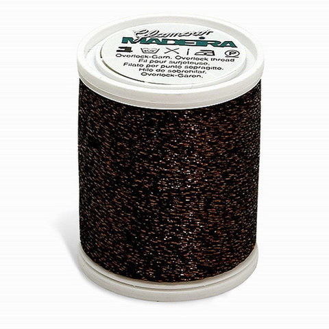 GLAMOUR NO. 8 110YD/100M MADEIRA THREAD BLACK/BROWN