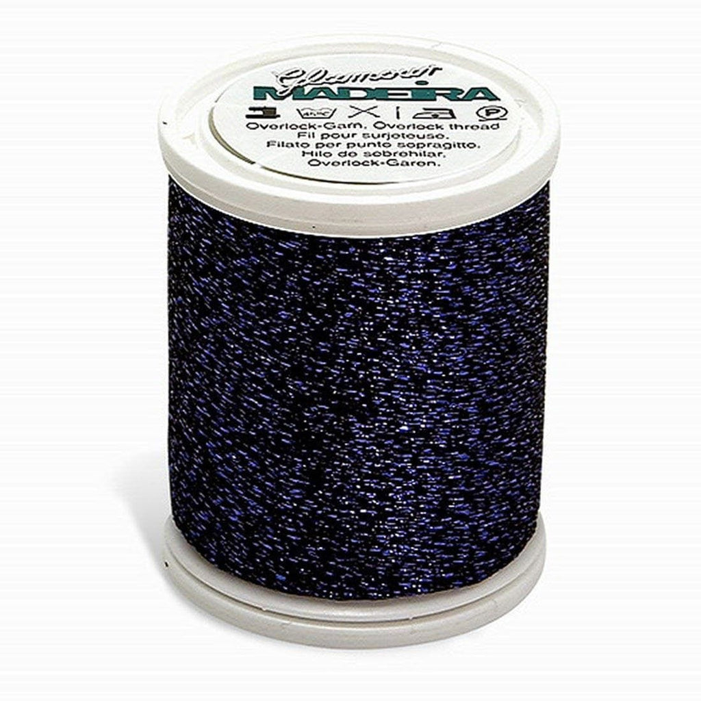 GLAMOUR NO. 8 ROYAL BLUE/BLACK 110YD/100M MADEIRA THREAD 110YD