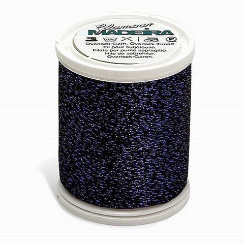 GLAMOUR NO. 8 ROYAL BLUE/BLACK 110YD/100M MADEIRA THREAD 110YD