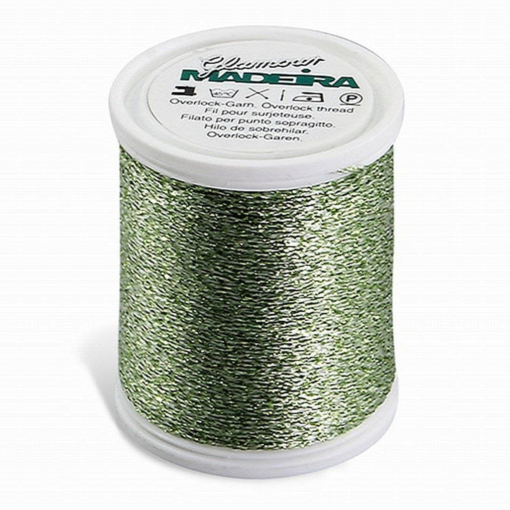 GLAMOUR NO. 8 LIGHT GREEN/WHITE MADEIRA THREAD 110YD/100M