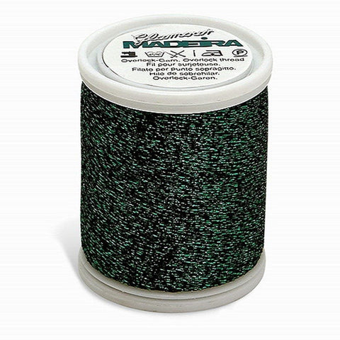 GLAMOUR NO. 8 110YD/100M MADEIRA THREAD GREEN/BLACK