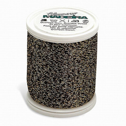 GLAMOUR NO. 8 110YD/100M MADEIRA THREAD GOLD/BLACK