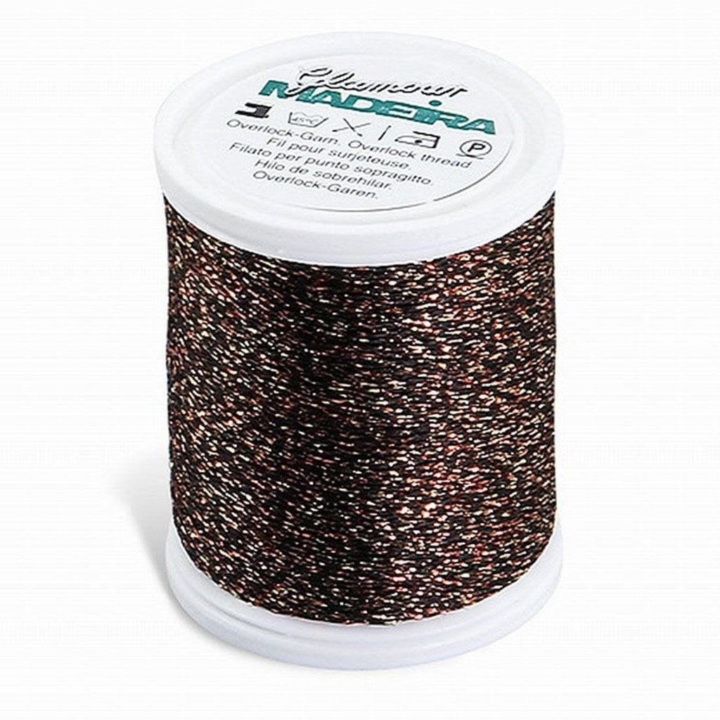 GLAMOUR NO. 8 COPPER/GOLD/BLACK MADEIRA THREAD 110YD/100M